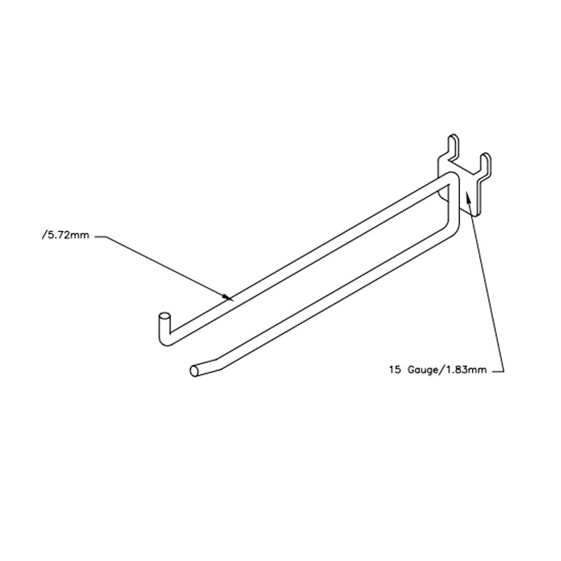 Supermarket Display Square Tube Hook